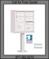 4 Door Cluster Mail Box Unit with 2 Parcel Lockers